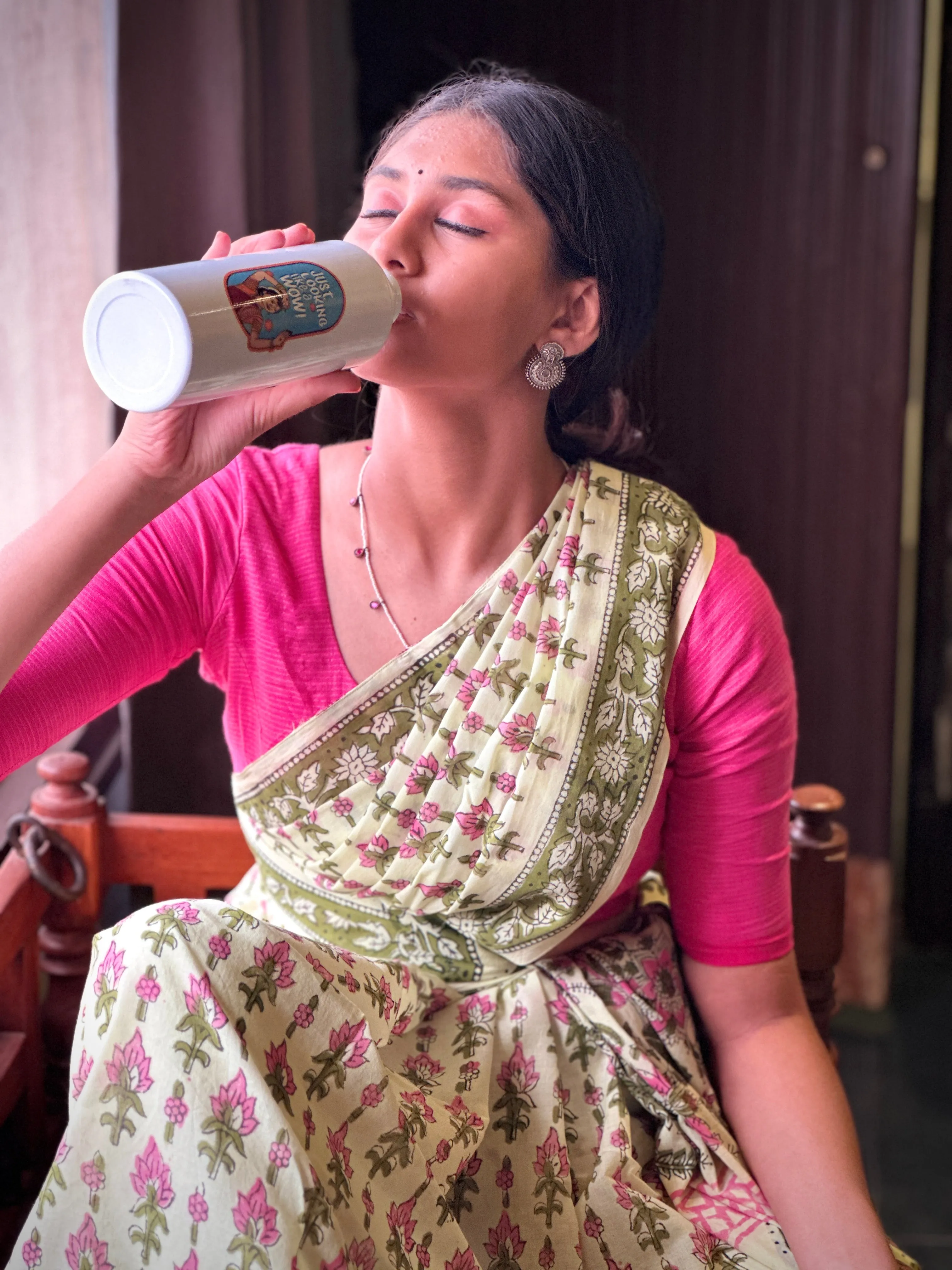 Leaf Impressions | Printed Practice Saree