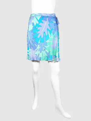 Leaf Print Mini Skirt - Size 6