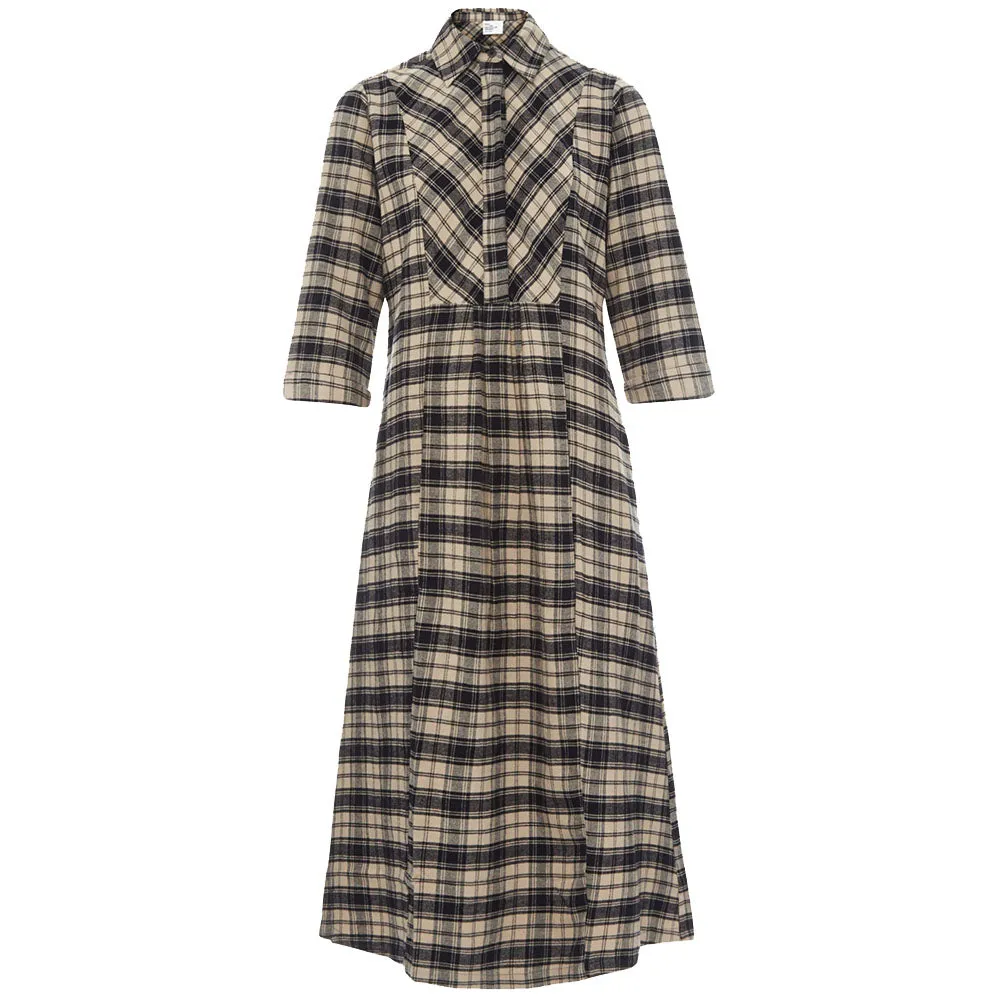 Leon & Harper Roxette Dress Check   Black