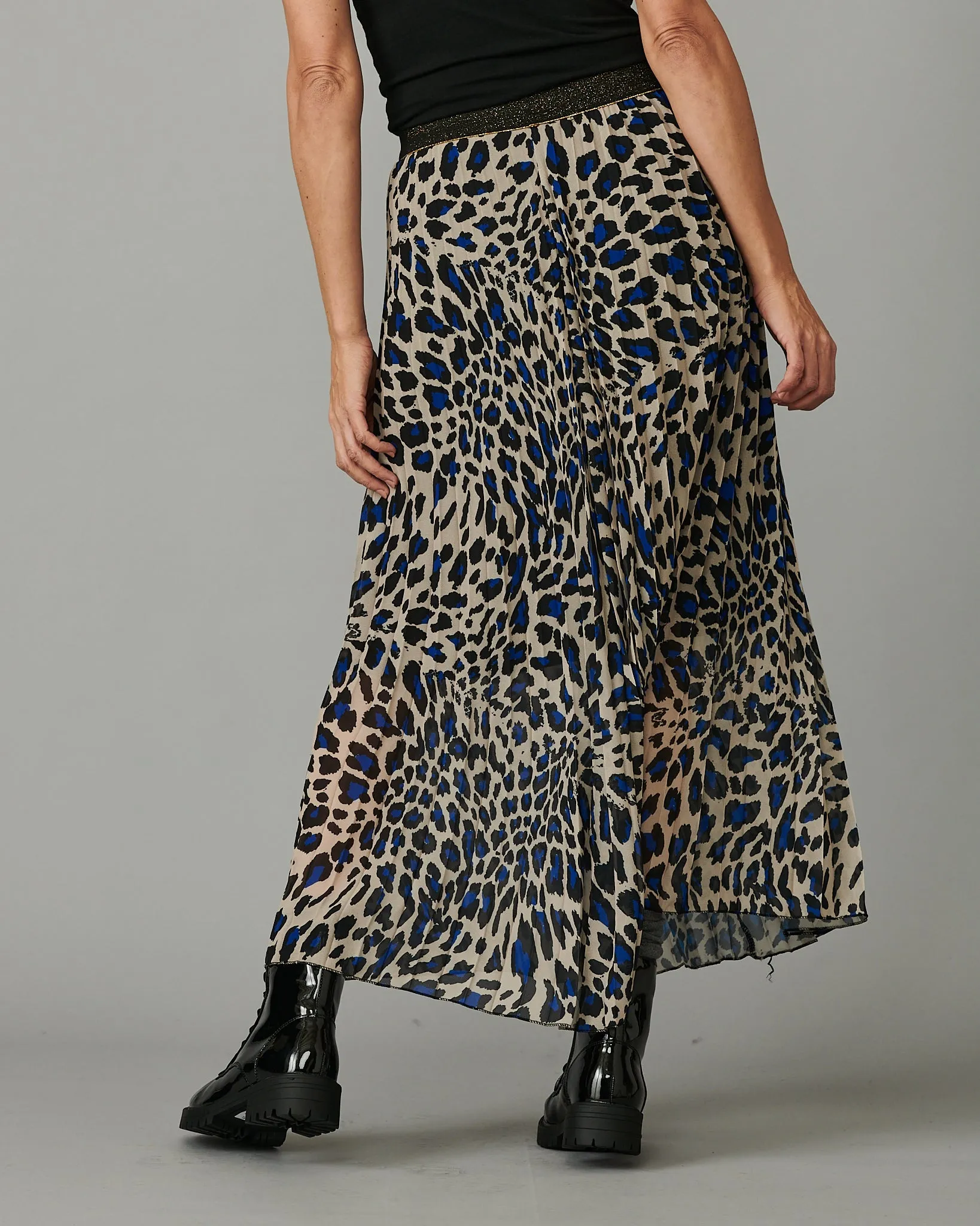 Leopard Pleated Skirt