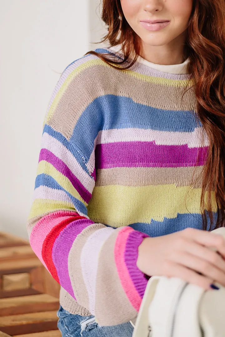 Let's Geo Multi Color Sweater