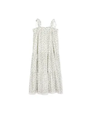 Liberty Printed Tiered Lace Trim Maxi Jumper