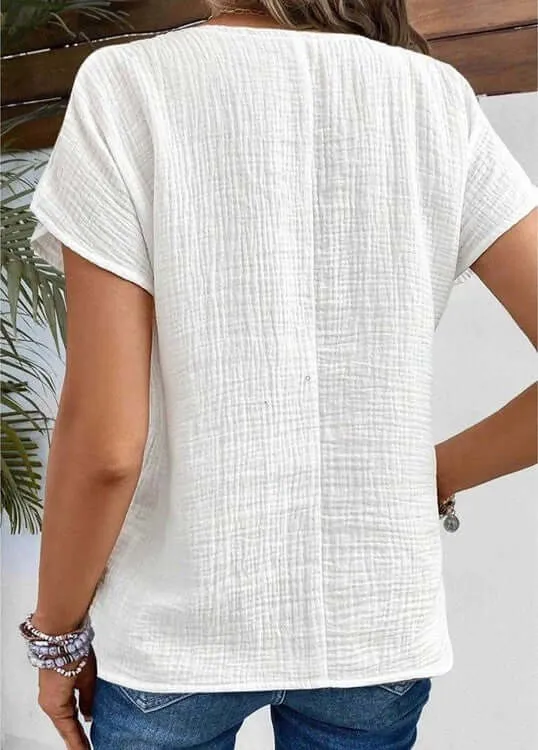 Lies - Top with collar and buttons