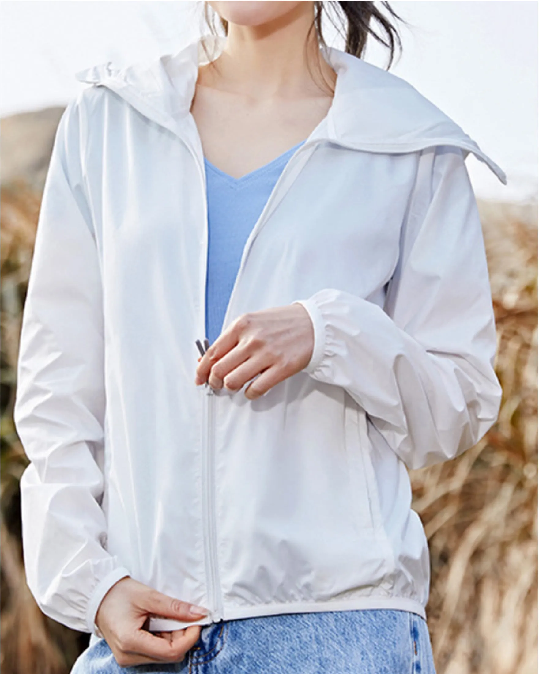 Lightweight Windbreaker Packable Hoodie Jacket