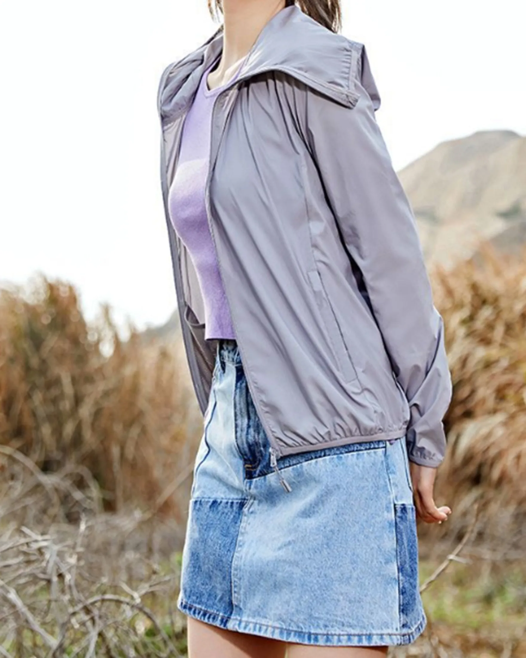 Lightweight Windbreaker Packable Hoodie Jacket