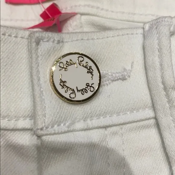Lilly Pulitzer white South Ocean Skinny Crop Jeans