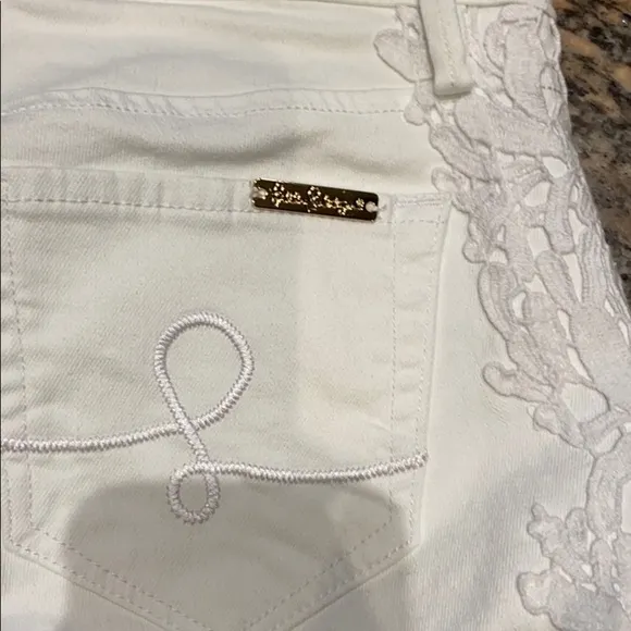 Lilly Pulitzer white South Ocean Skinny Crop Jeans