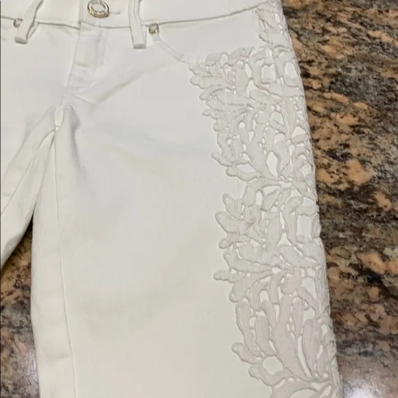Lilly Pulitzer white South Ocean Skinny Crop Jeans