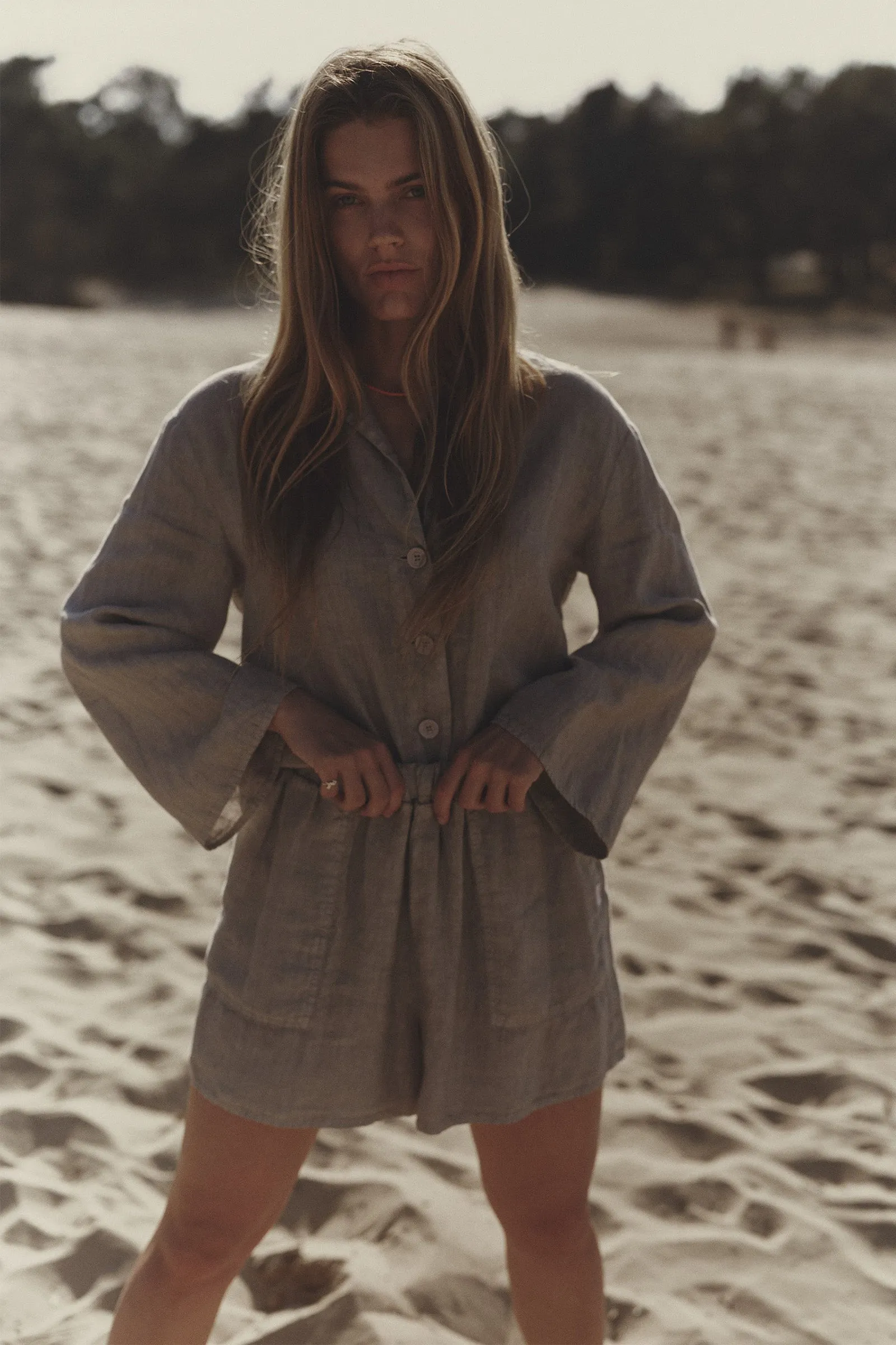 LINEN BLOUSE (S25Z748LTD) COOL GREY