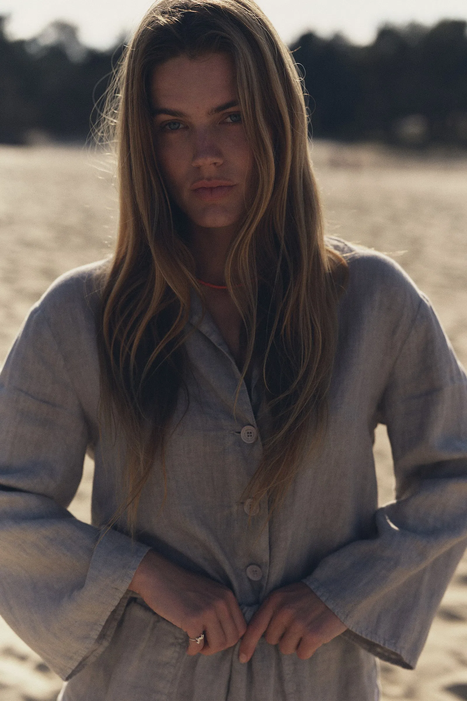 LINEN BLOUSE (S25Z748LTD) COOL GREY