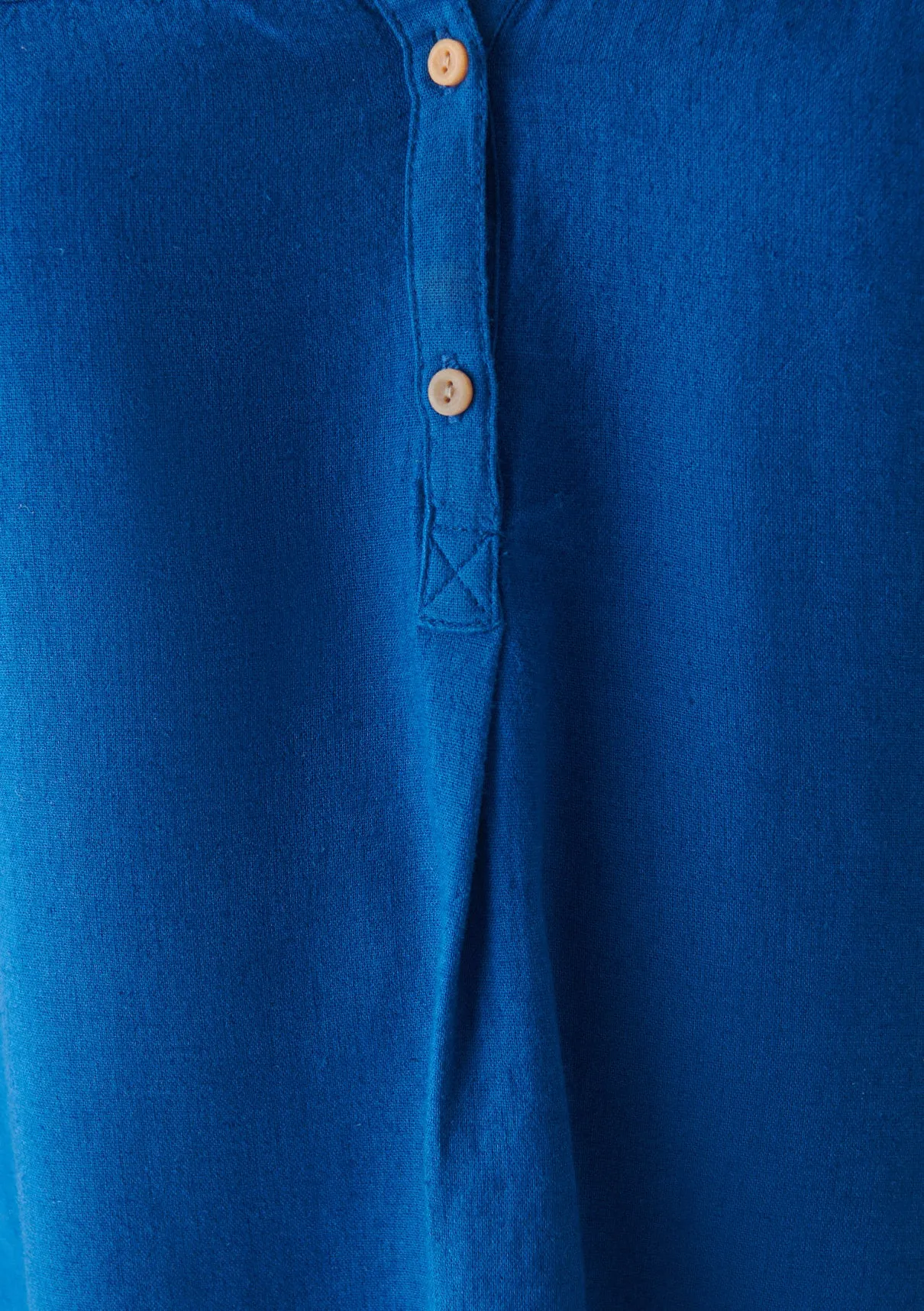 Linen Mix Blue Blouse