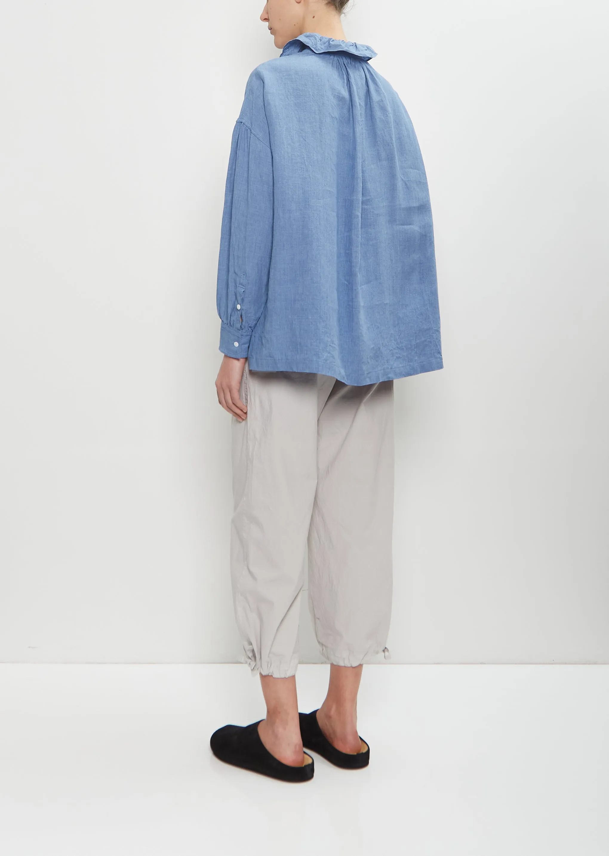 Linen Ruffle Shirt