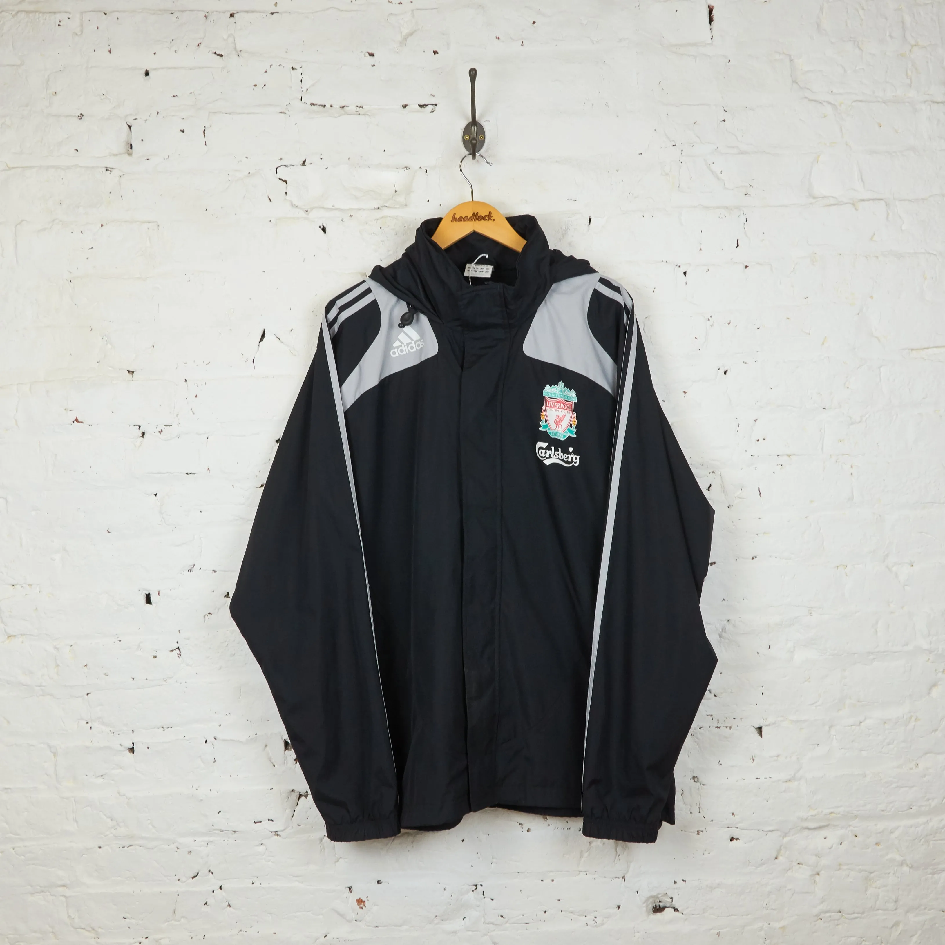 Liverpool FC Adidas Rain Jacket - Black - L