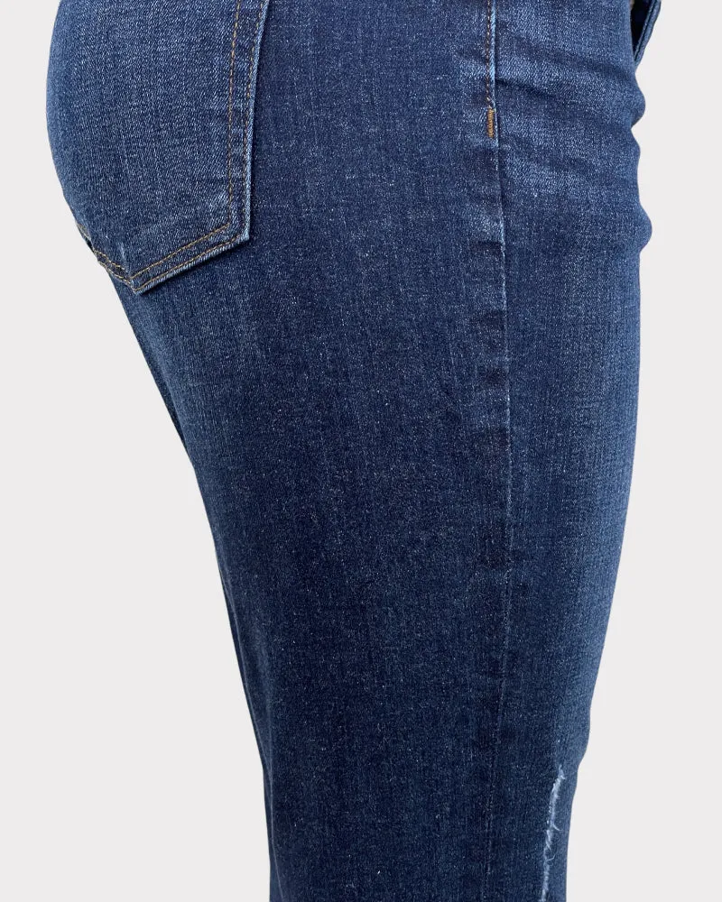 Loft Dark-Wash Blue Skinny Jeans (W29)