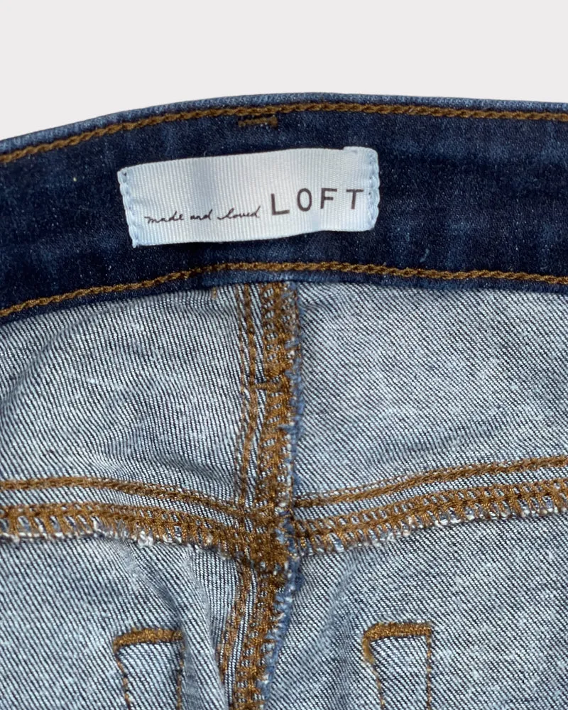 Loft Dark-Wash Blue Skinny Jeans (W29)