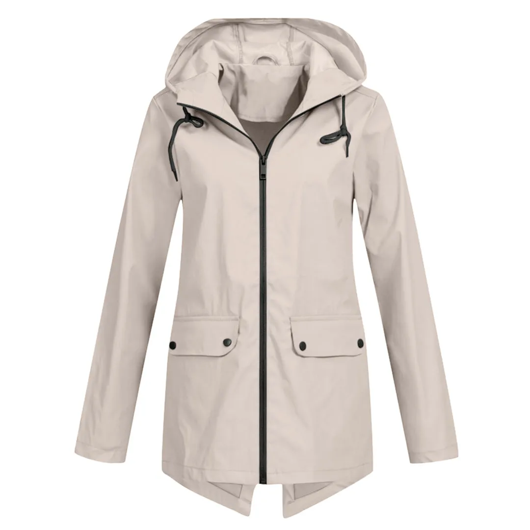 Long mackintosh with hood for women - Trendy fashion for any season