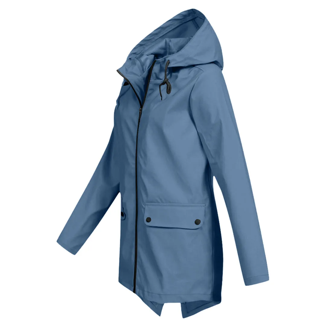 Long mackintosh with hood for women - Trendy fashion for any season