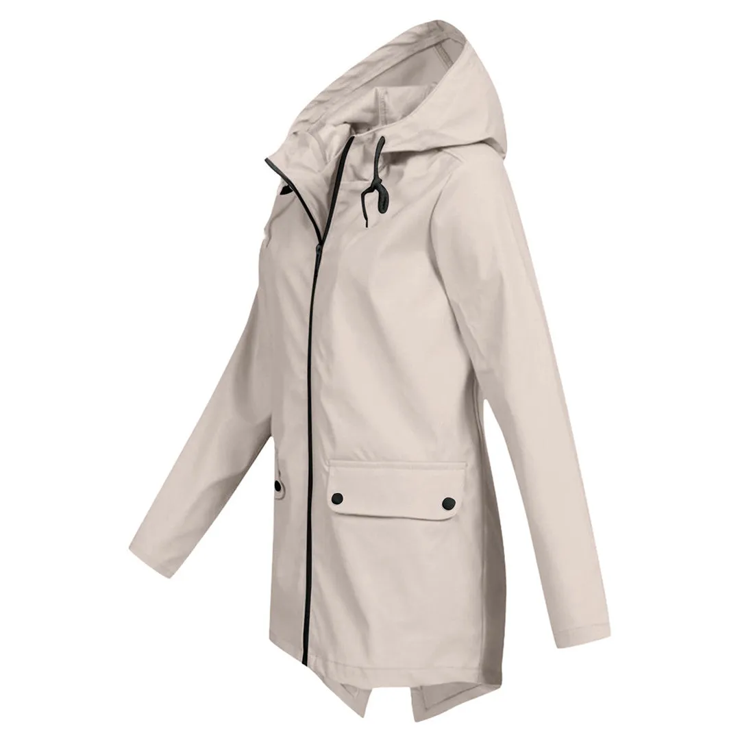 Long mackintosh with hood for women - Trendy fashion for any season