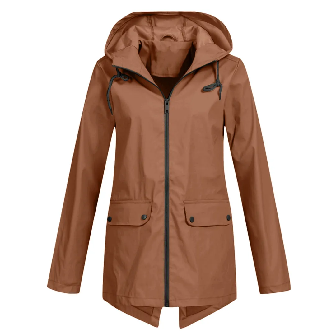 Long mackintosh with hood for women - Trendy fashion for any season