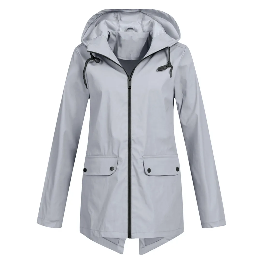 Long mackintosh with hood for women - Trendy fashion for any season