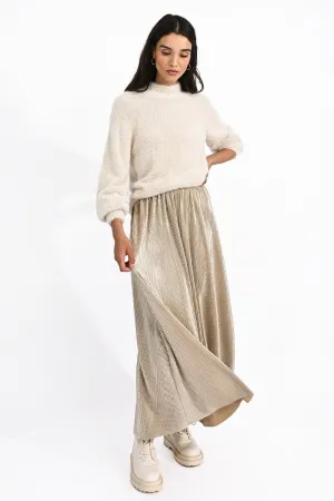 LONG PLEATED SKIRT