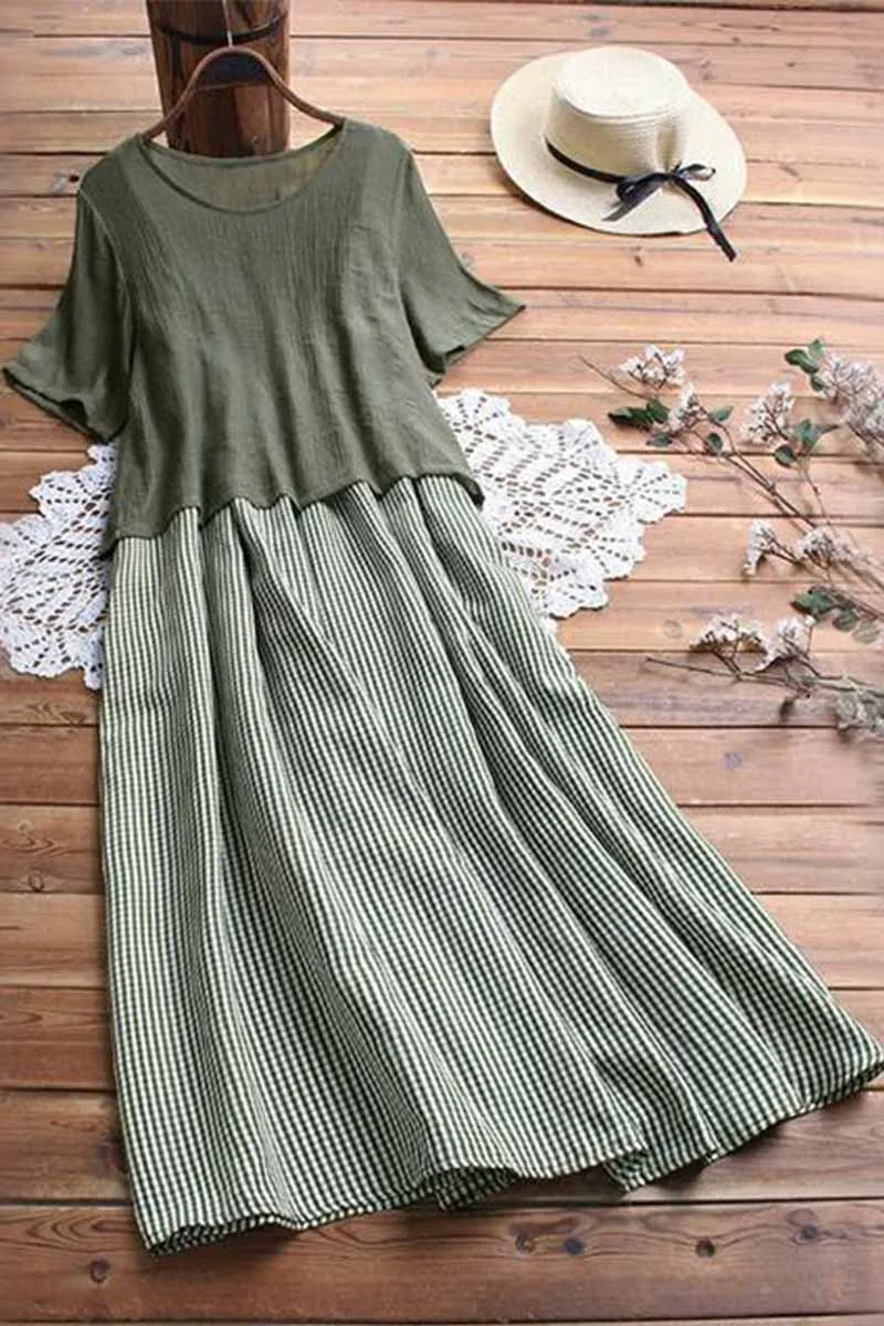 Loose Solid Color Two-piece Maxi Dress