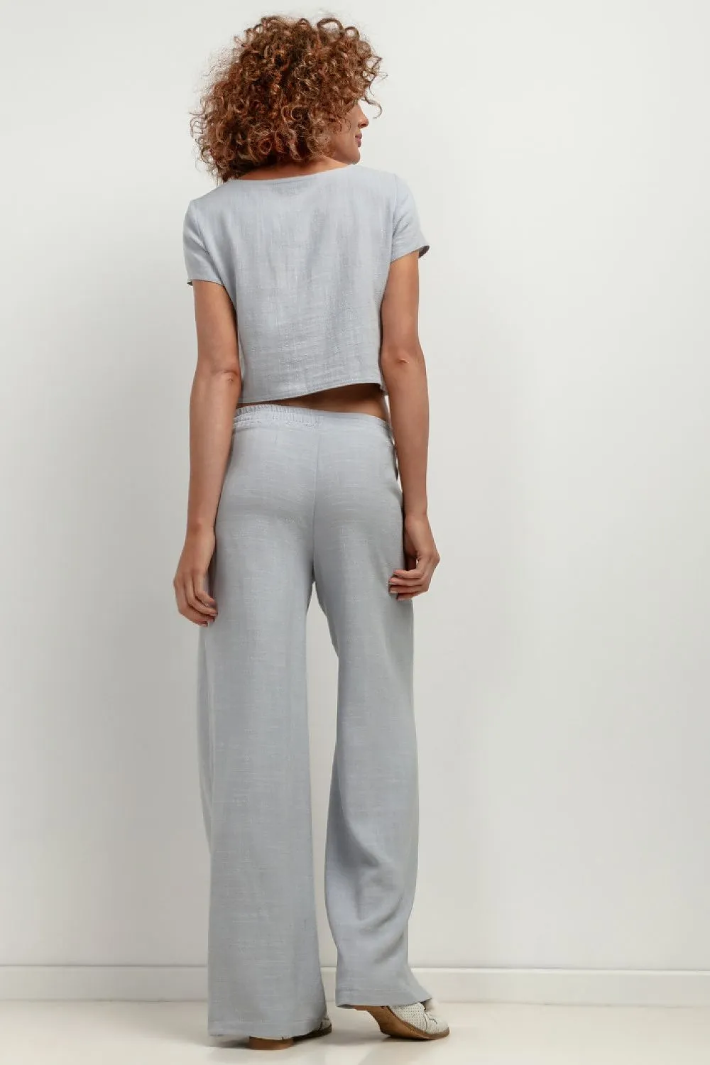 Luxe Linen Blend Short Blouse