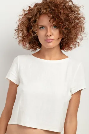 Luxe Linen Blend Short Blouse