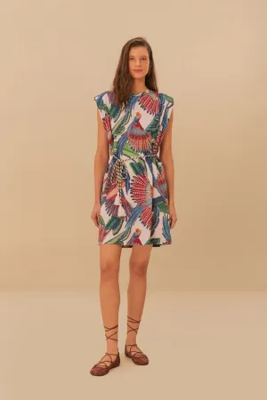 Macaw Flight Pink Mini T Shirt Dress