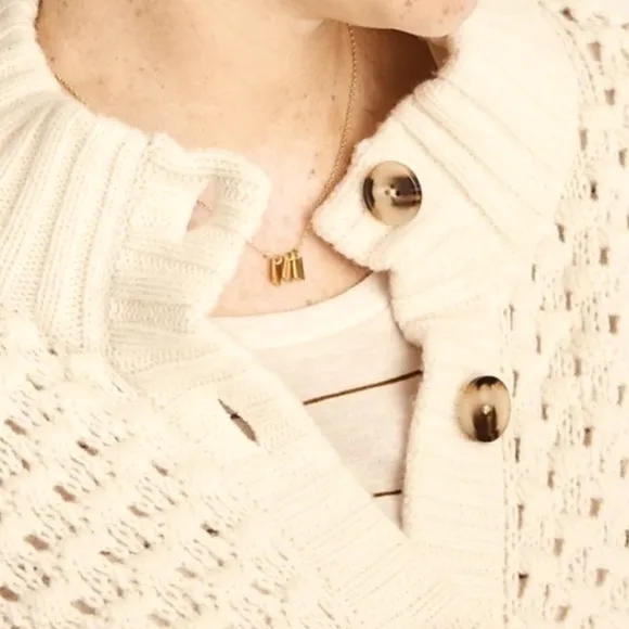 Madewell Surrey Bobble Popcorn Knit Cardi Sweaterer