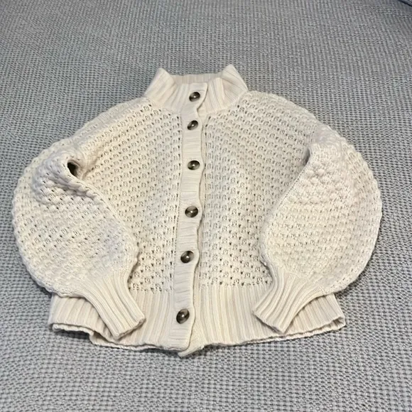 Madewell Surrey Bobble Popcorn Knit Cardi Sweaterer