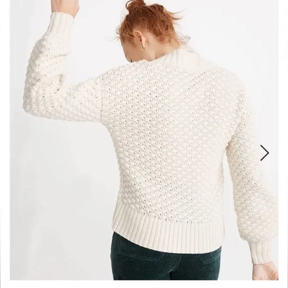 Madewell Surrey Bobble Popcorn Knit Cardi Sweaterer