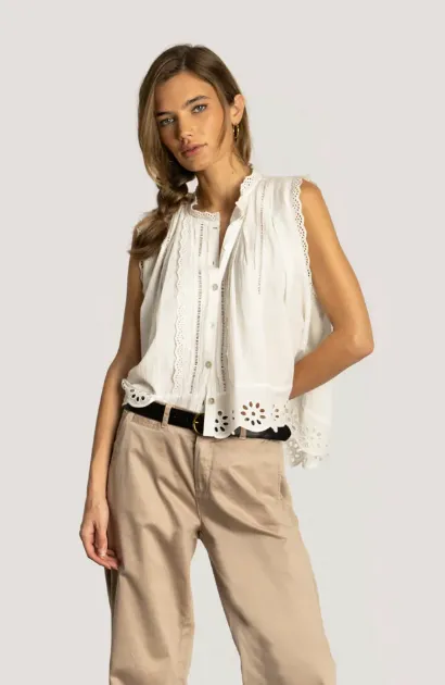 Malia Eyelet Top