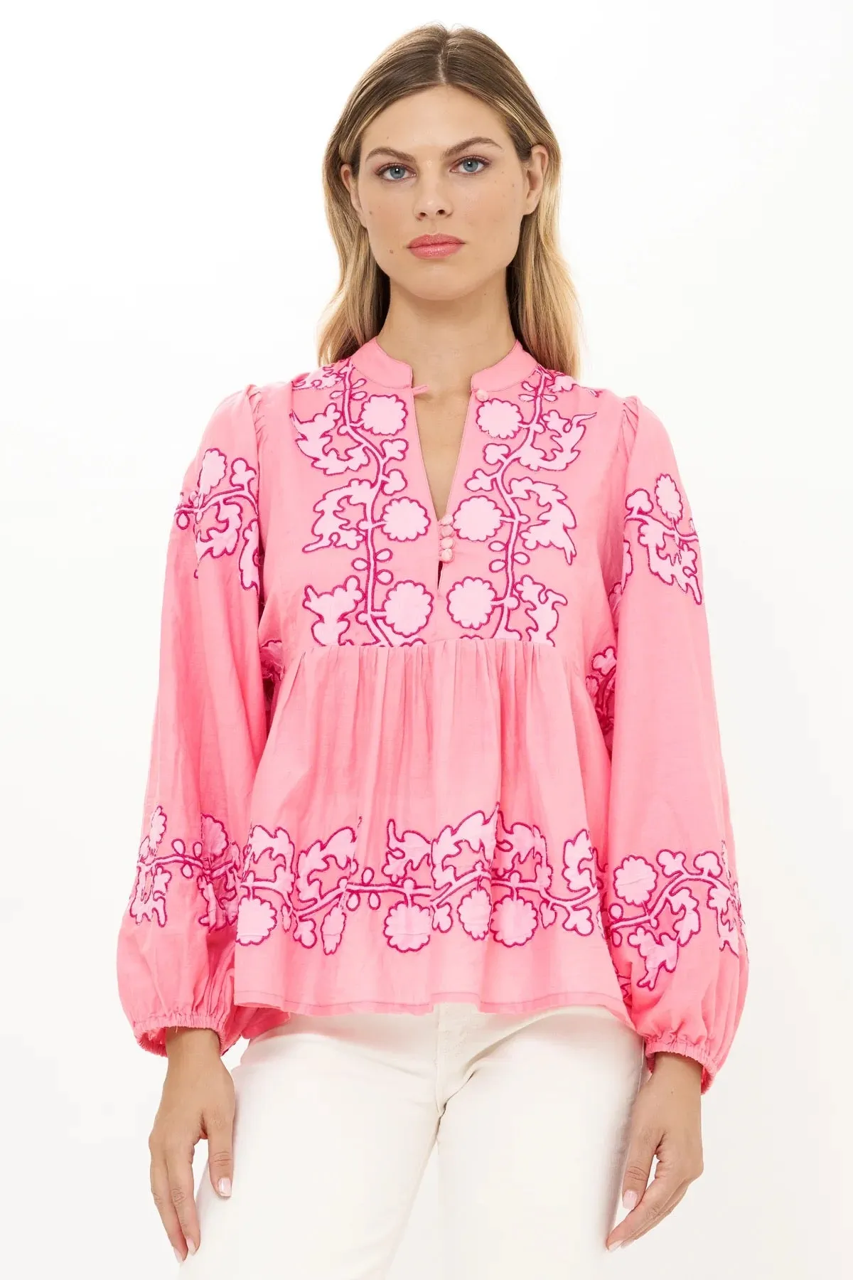 Mandarin Tangier Pink Blouse