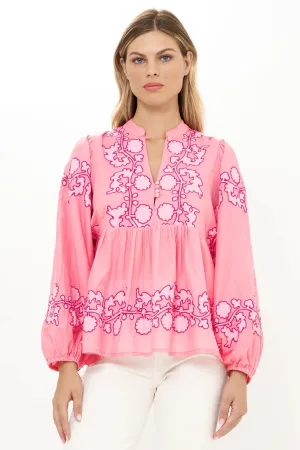 Mandarin Tangier Pink Blouse