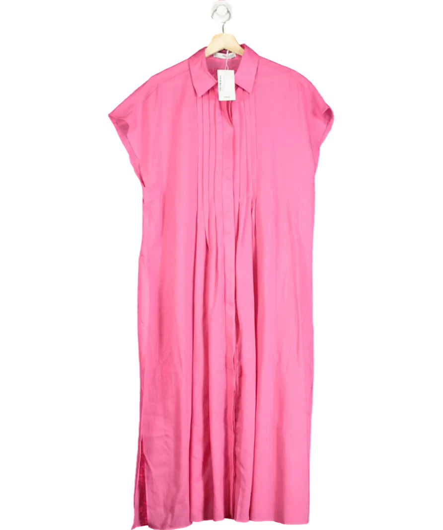 MANGO Pink Shirt Dress With Slits UK M