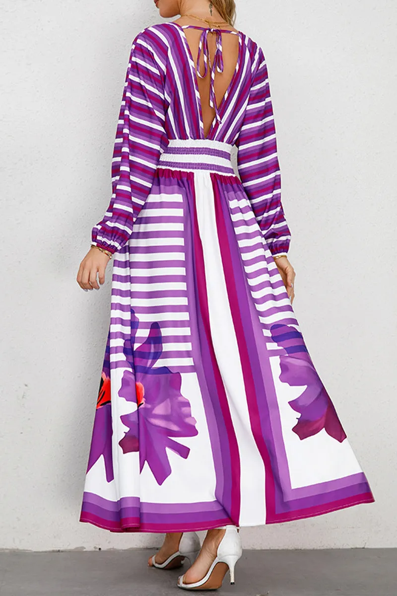 Marisa™ - Striped Floral Dress