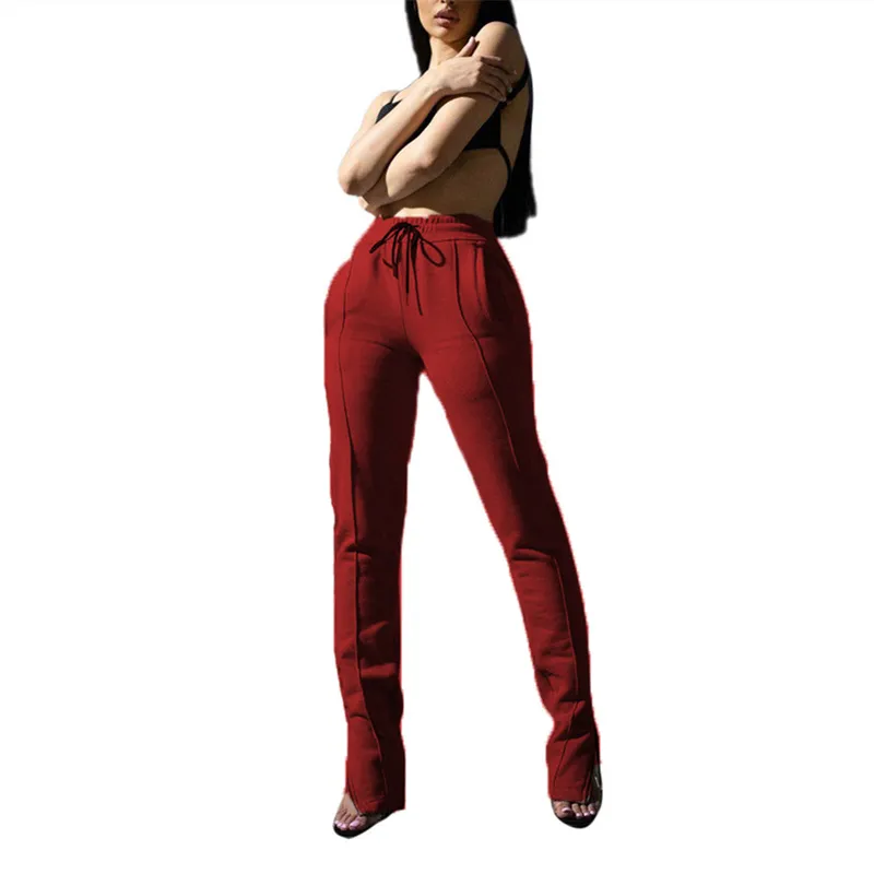 Maven High-Waisted Slim-Fit Flared Split-Hem Pants