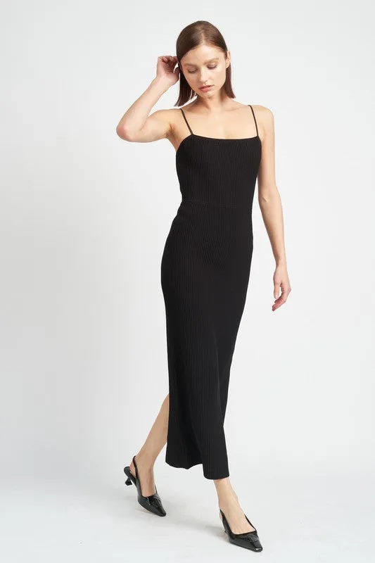 MAXI KNIT RIB DRESS
