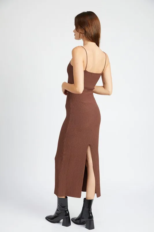 MAXI KNIT RIB DRESS