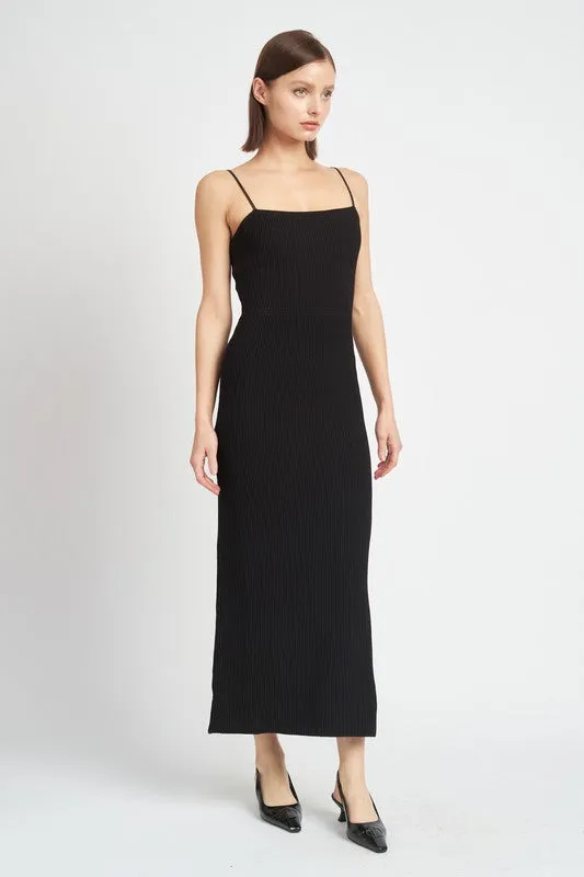 MAXI KNIT RIB DRESS