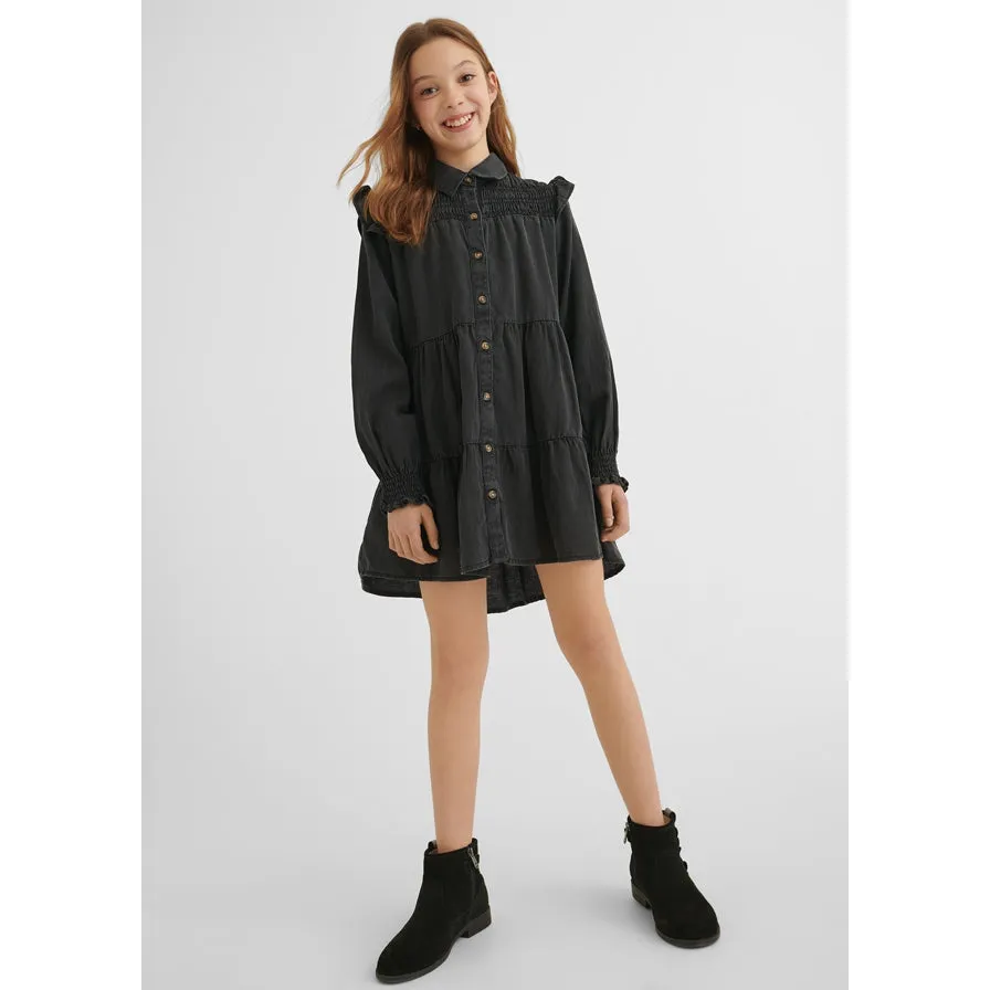 Mayoral Denim Dress - Grey