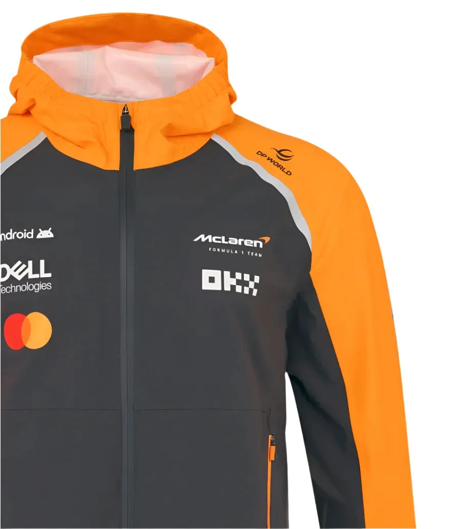 McLaren F1 2025 MEN'S TEAM LIGHTWEIGHT RAIN JACKET - Phantom/Papaya