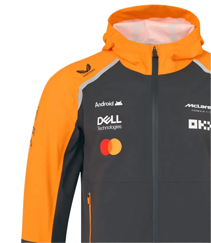 McLaren F1 2025 MEN'S TEAM LIGHTWEIGHT RAIN JACKET - Phantom/Papaya