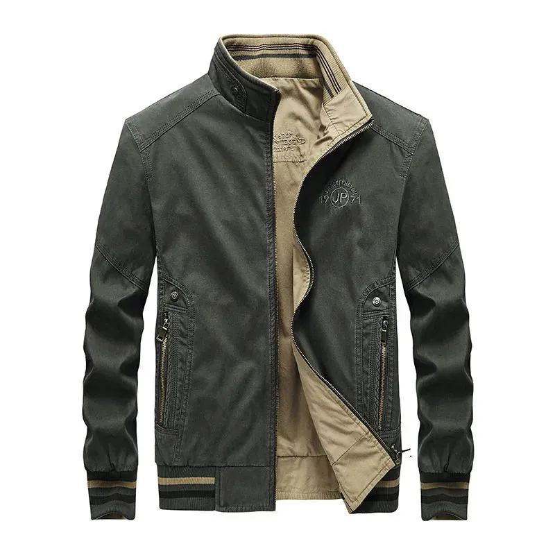 Men's Jacket M-6XL Spring Autumn Clothing Fashion Jackets Jackets Cotton Business Andcoats Casual Parkas Multi-pocket Clothes