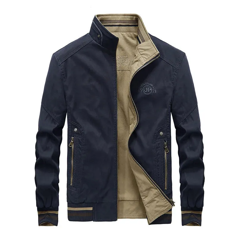 Men's Jacket M-6XL Spring Autumn Clothing Fashion Jackets Jackets Cotton Business Andcoats Casual Parkas Multi-pocket Clothes