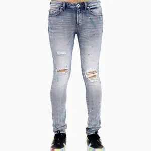 Men's Punk Super Skinny Stretch Denim Jeans