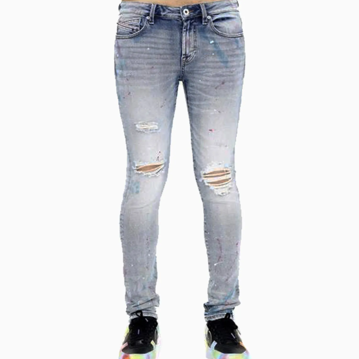 Men's Punk Super Skinny Stretch Denim Jeans