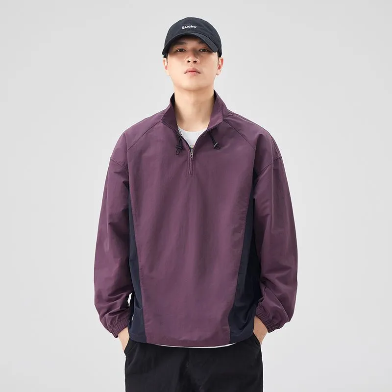 Men's Relaxed-Fit Windproof Jacket with Drawstring Hem