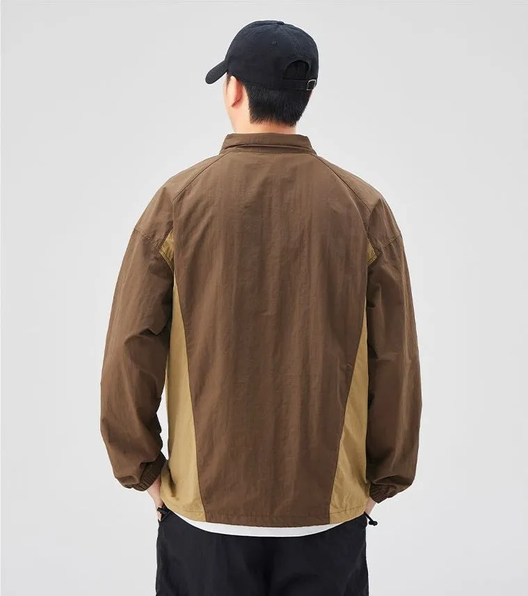 Men's Relaxed-Fit Windproof Jacket with Drawstring Hem